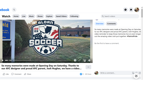 Fall 2022 Soccer Opening Day Video!